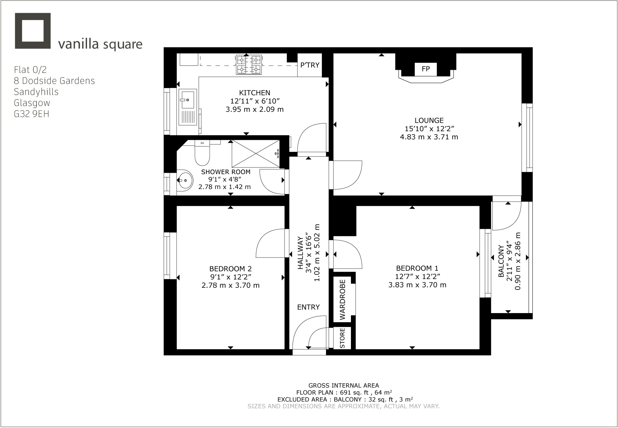 Dodside Gardens, Sandyhills floorplan