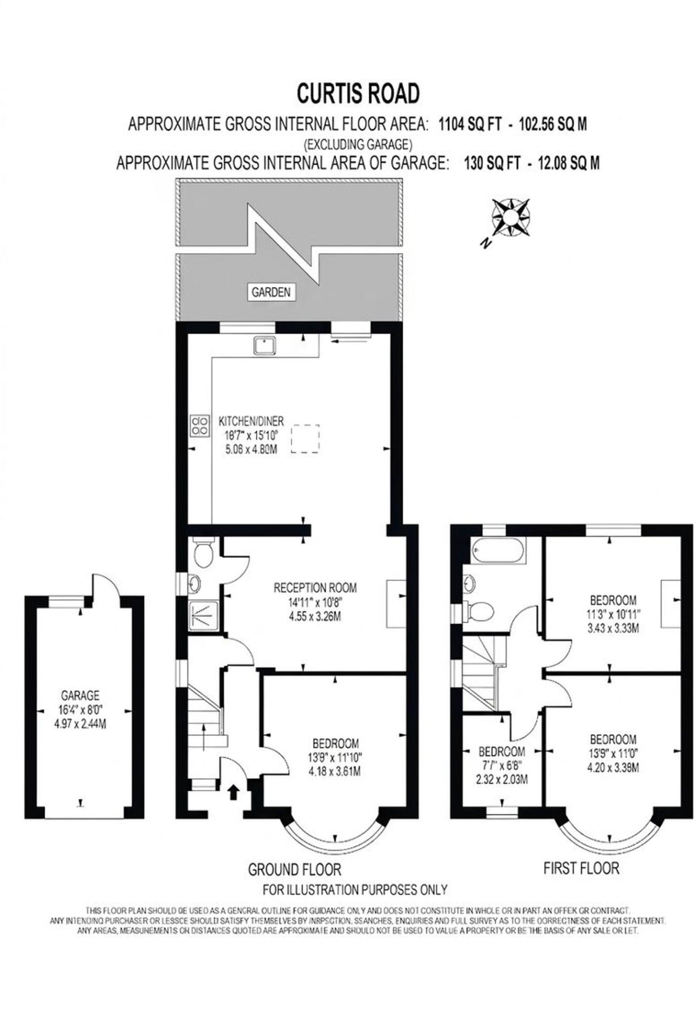 Curtis Road, Epsom, KT19 floorplan