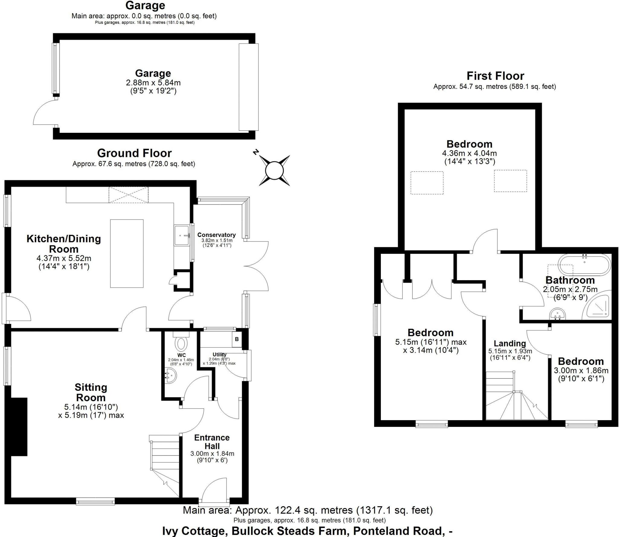 Ivy Cottage, Ponteland Road, Kenton Bank Foot, Newcastle Upon Tyne floorplan