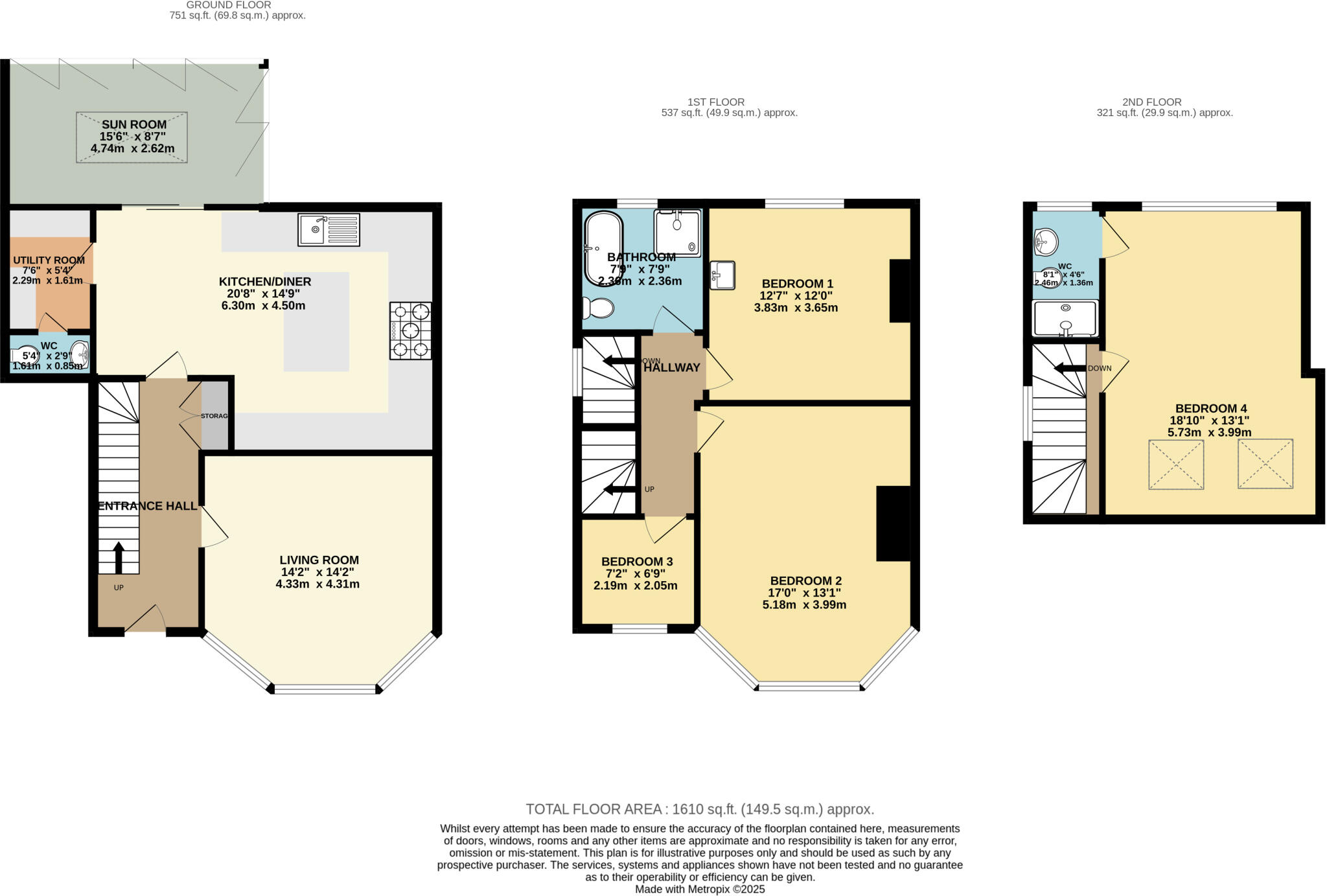 Saint Margarets Grove, Leeds, LS8 floorplan
