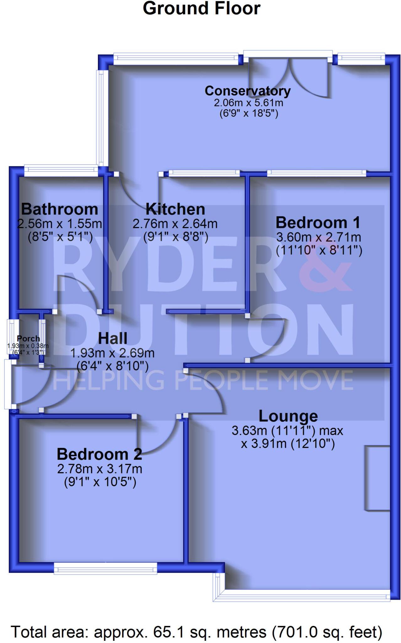 Chiltern Close, High Crompton, Shaw, Oldham, OL2 floorplan