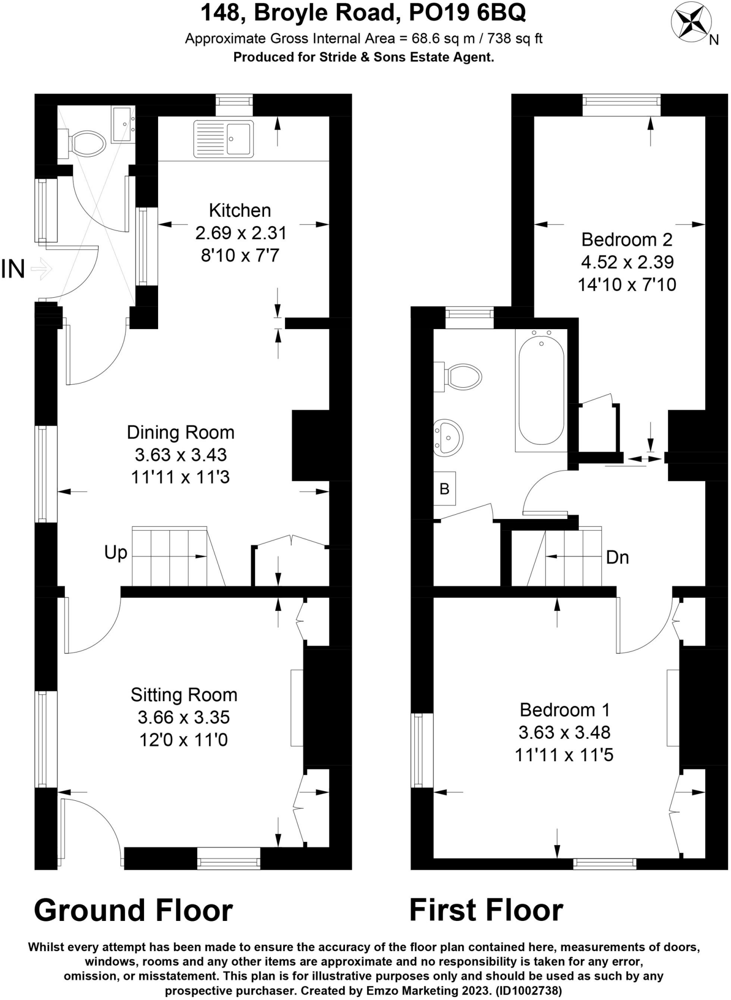 148, Broyle Road, Chichester, PO19 floorplan