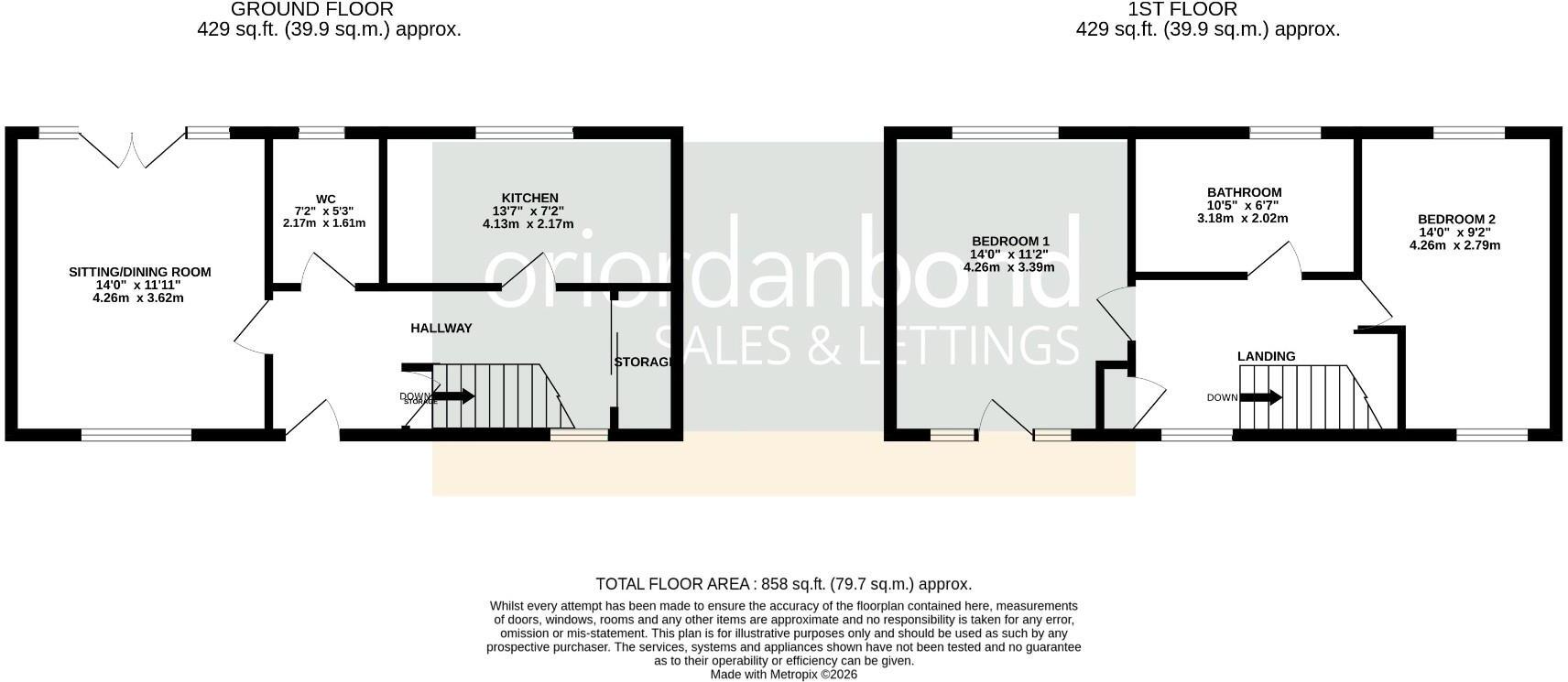 Bradlaugh Crescent, Great Billing Way, Northampton NN3 floorplan