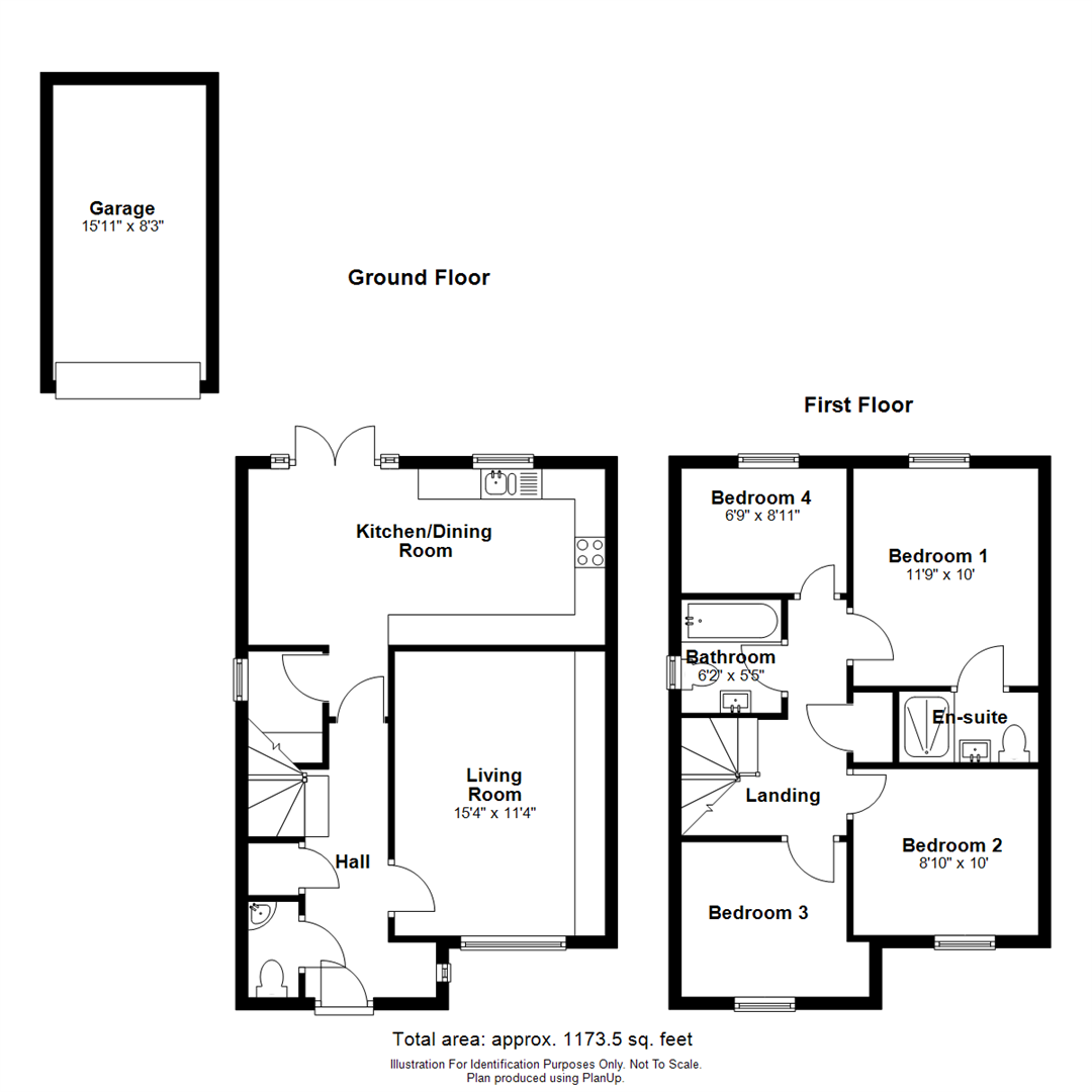 11 Yewbrey Close, Bicton Heath, Shrewsbury, SY3 5FG floorplan
