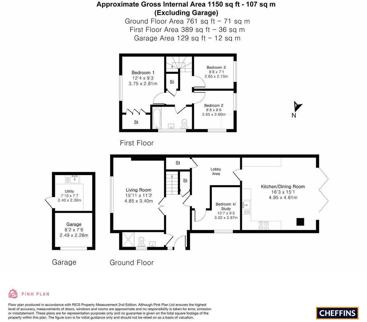 Ashley Way, Sawston, Cambridgeshire, CB22 3DY floorplan