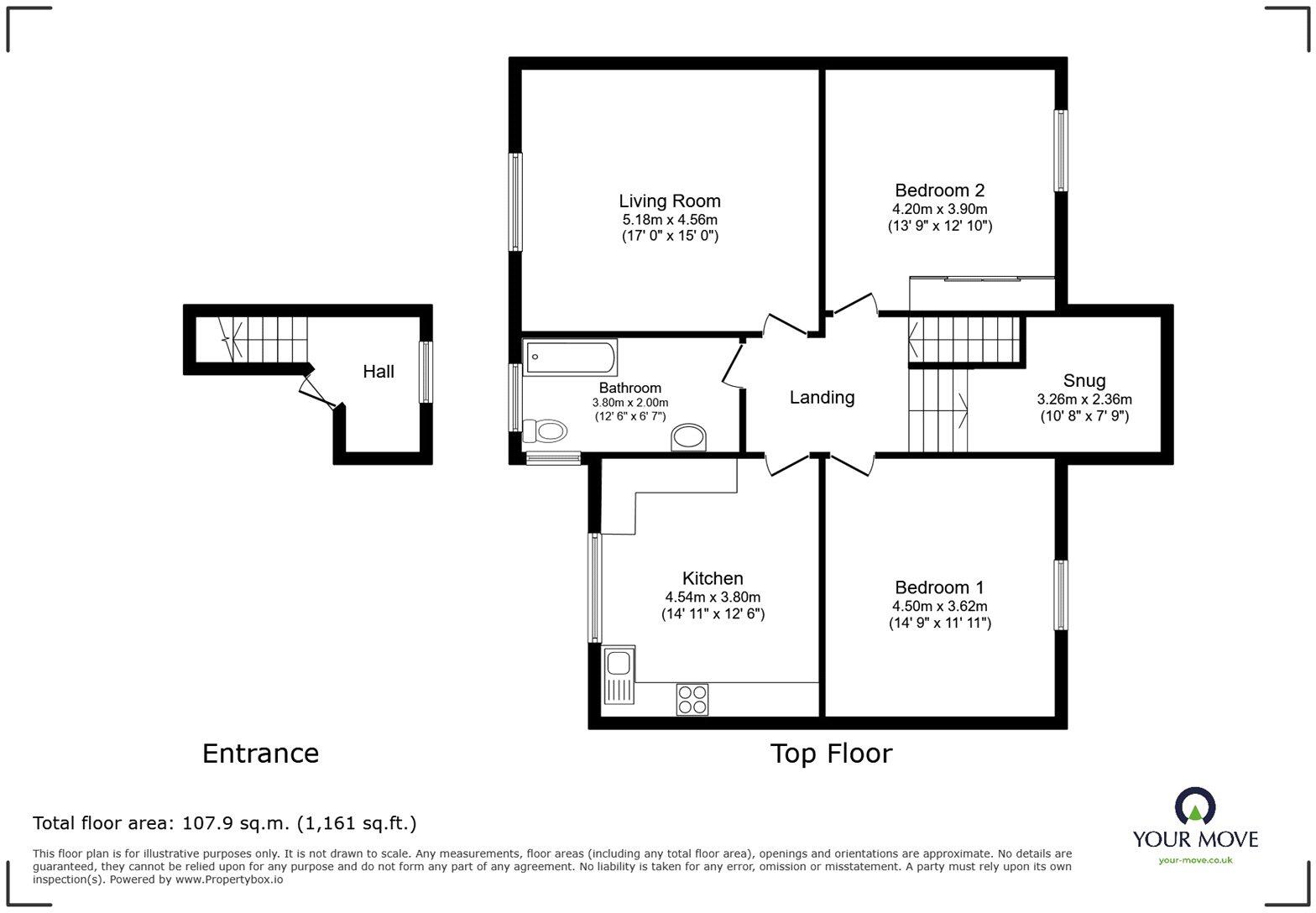 Lewisham Way (Top Floor Flat), London, SE4 floorplan