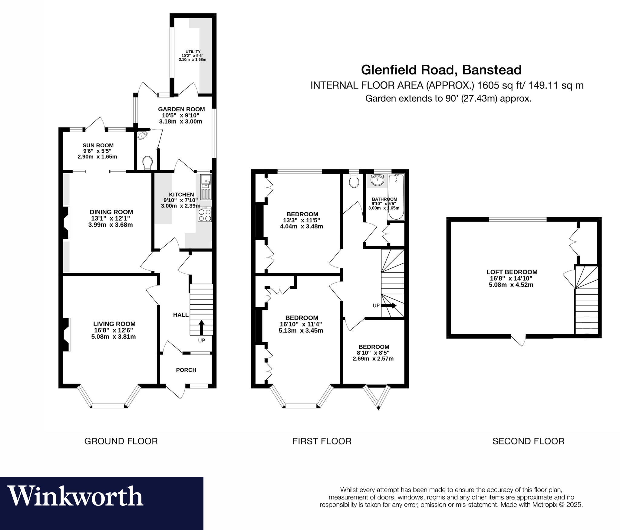 Glenfield Road, Banstead, Surrey, SM7 floorplan