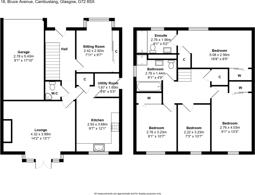 18 Bruce Avenue, Cambuslang, Glasgow G72 8SX floorplan