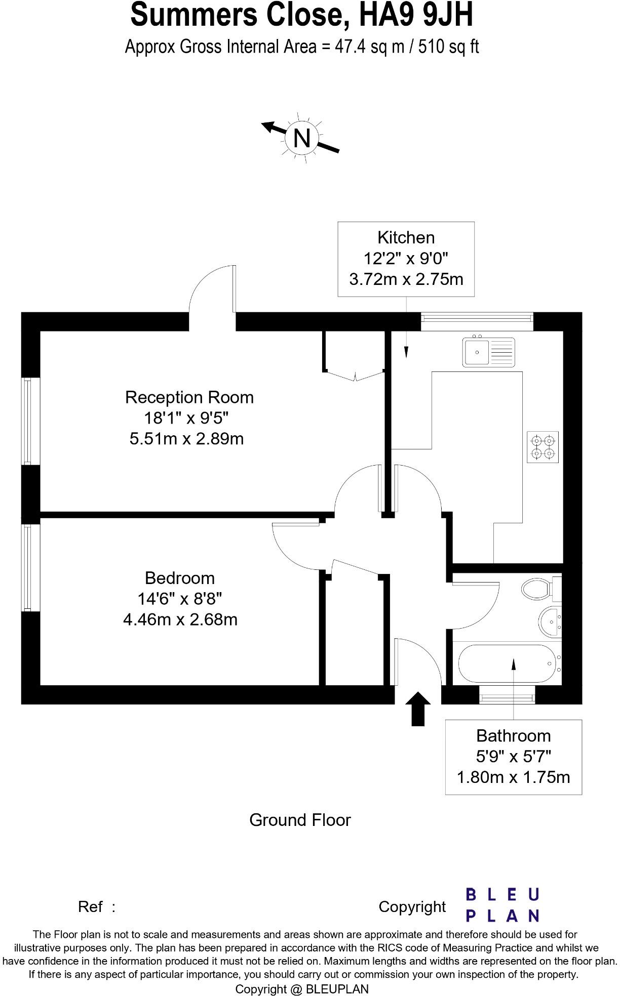 Summers Close, Wembley, Greater London, HA9 9JH floorplan
