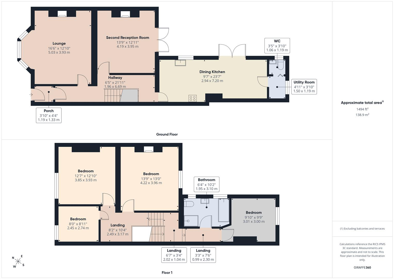 Ocean View, Whitley Bay floorplan