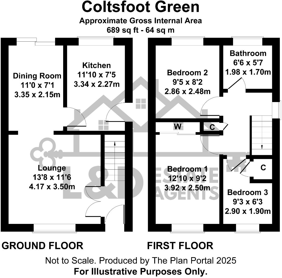 Coltsfoot Green, Birds Estate, Luton, Bedfordshire, LU4 0XN floorplan