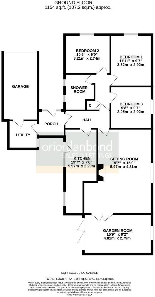 Newlands, Brixworth, Northamptonshire NN6 floorplan