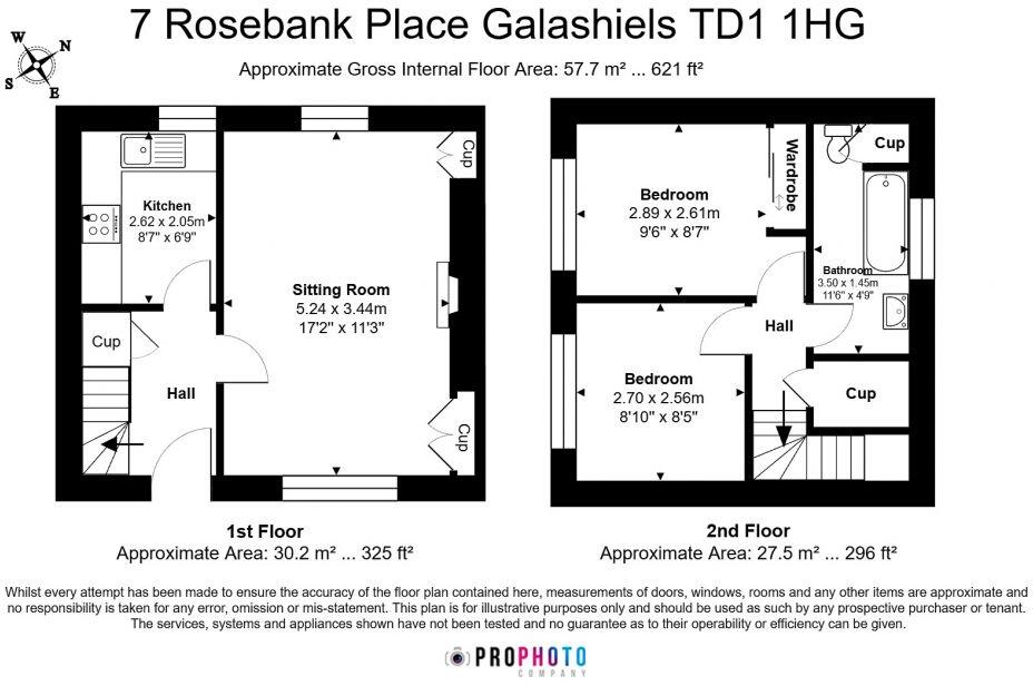 7 Rosebank Place, Galashiels, TD1 1HG floorplan