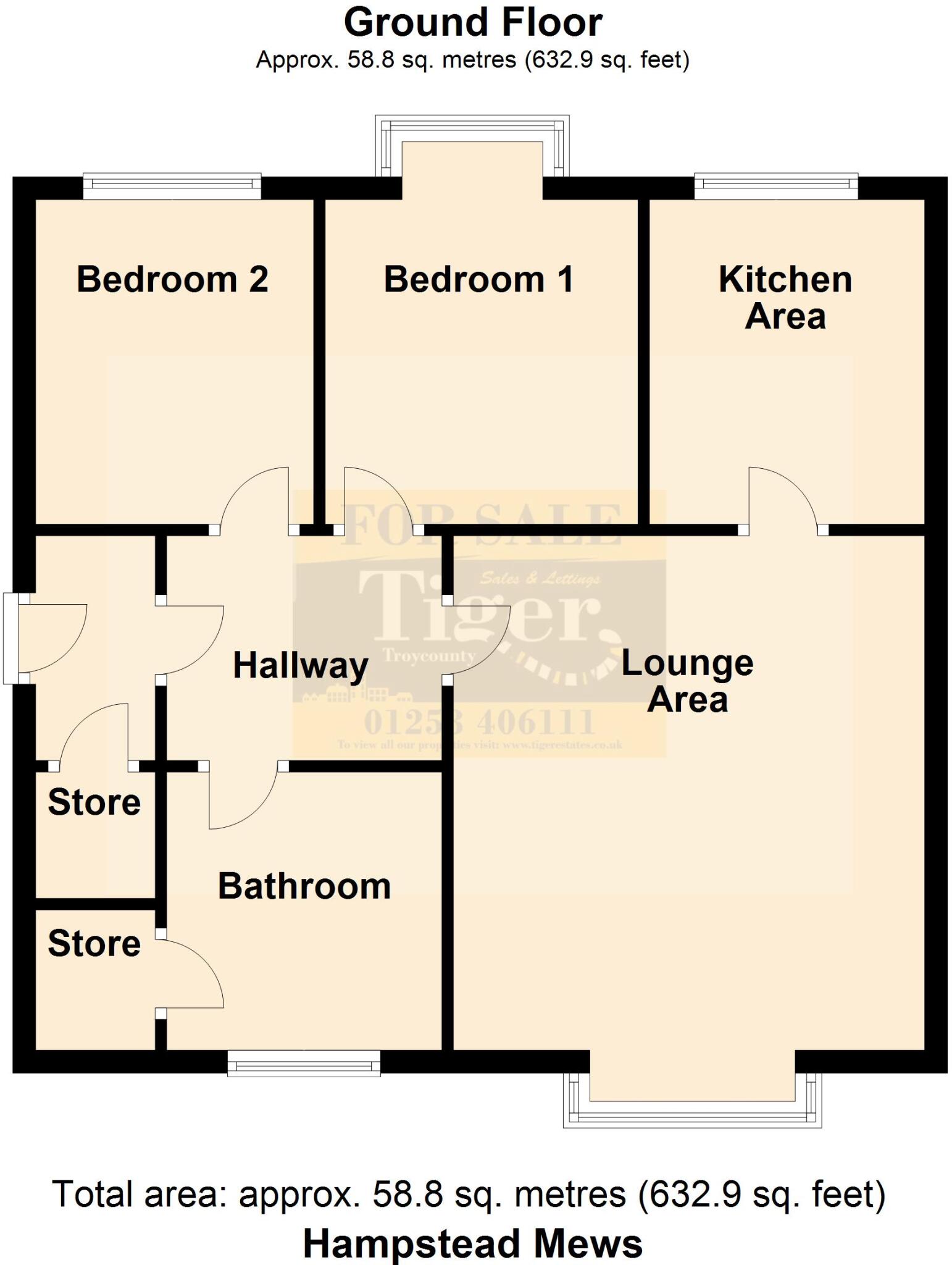 Hampstead Mews, Blackpool floorplan