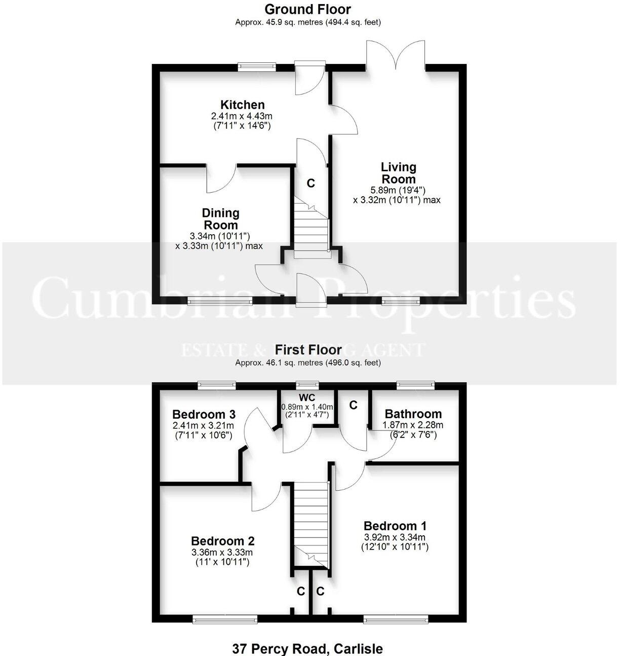 Percy Road, Longsowerby, Carlisle, CA2 floorplan