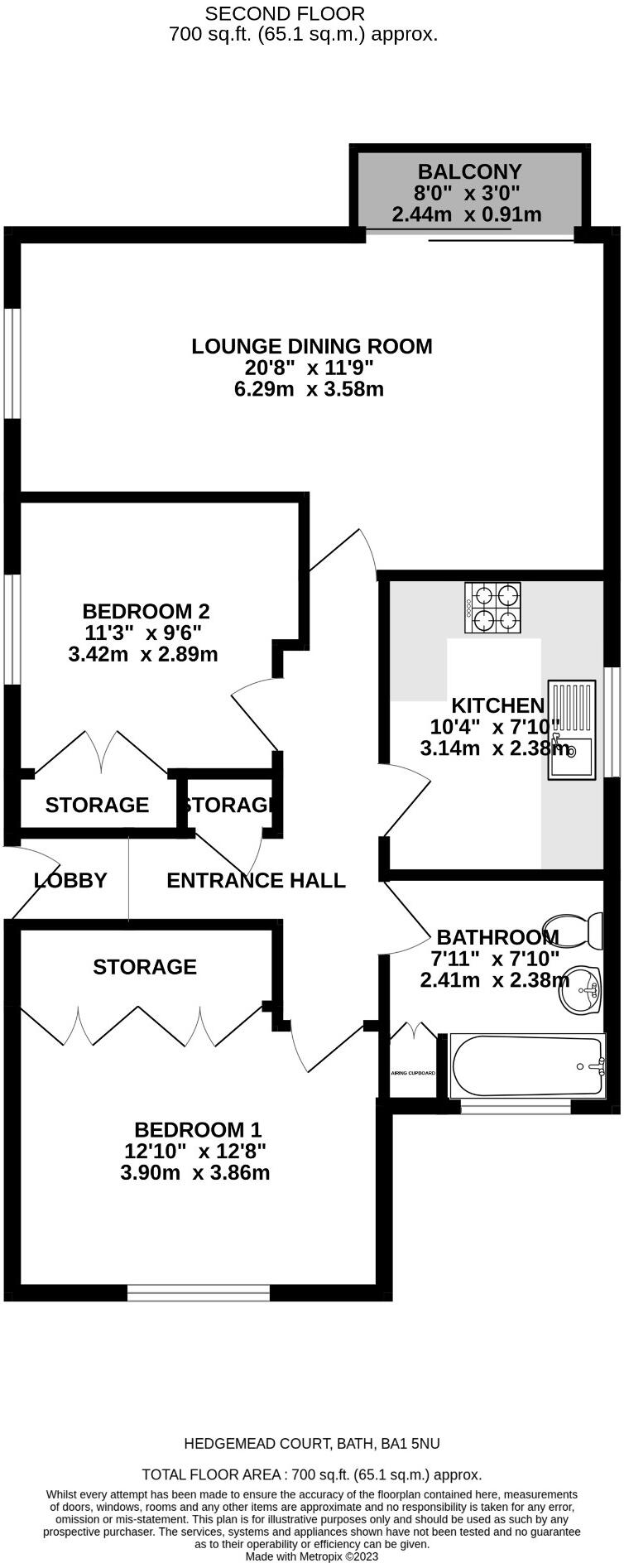 Hedgemead Court, Margarets Hill, Bath floorplan