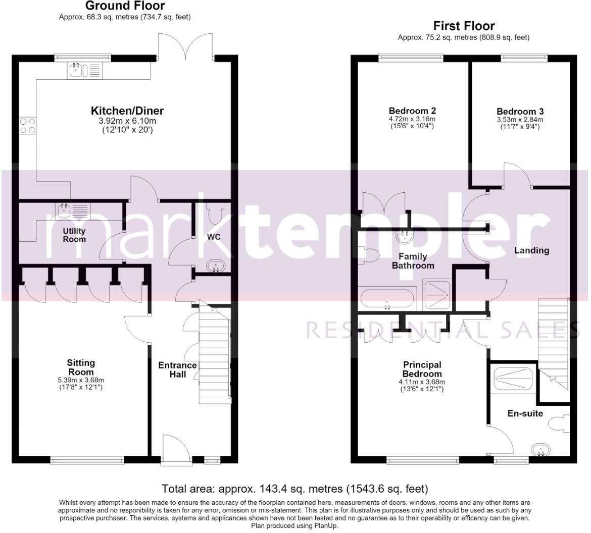 Exquisite and substantial three-bedroom home, ideally tucked away in the desirable village of Wrington floorplan