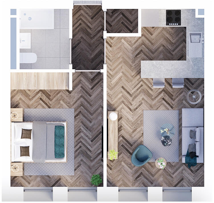 Central Park, Liverpool Baltic Triangle Apartment floorplan