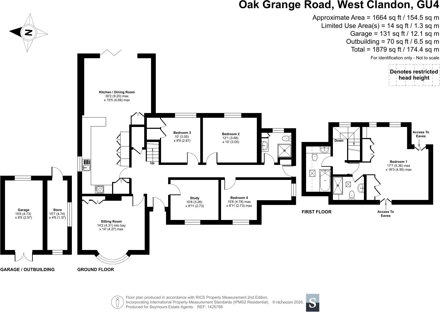 Oak Grange Road, West Clandon, Surrey, GU4 floorplan