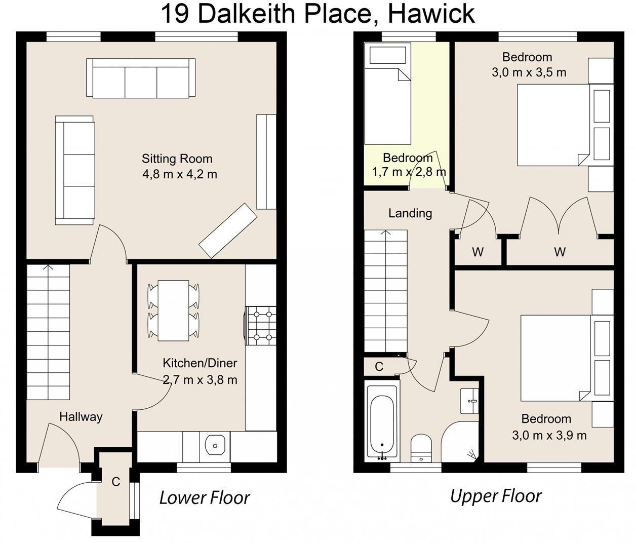 19, Dalkeith Place, Hawick floorplan