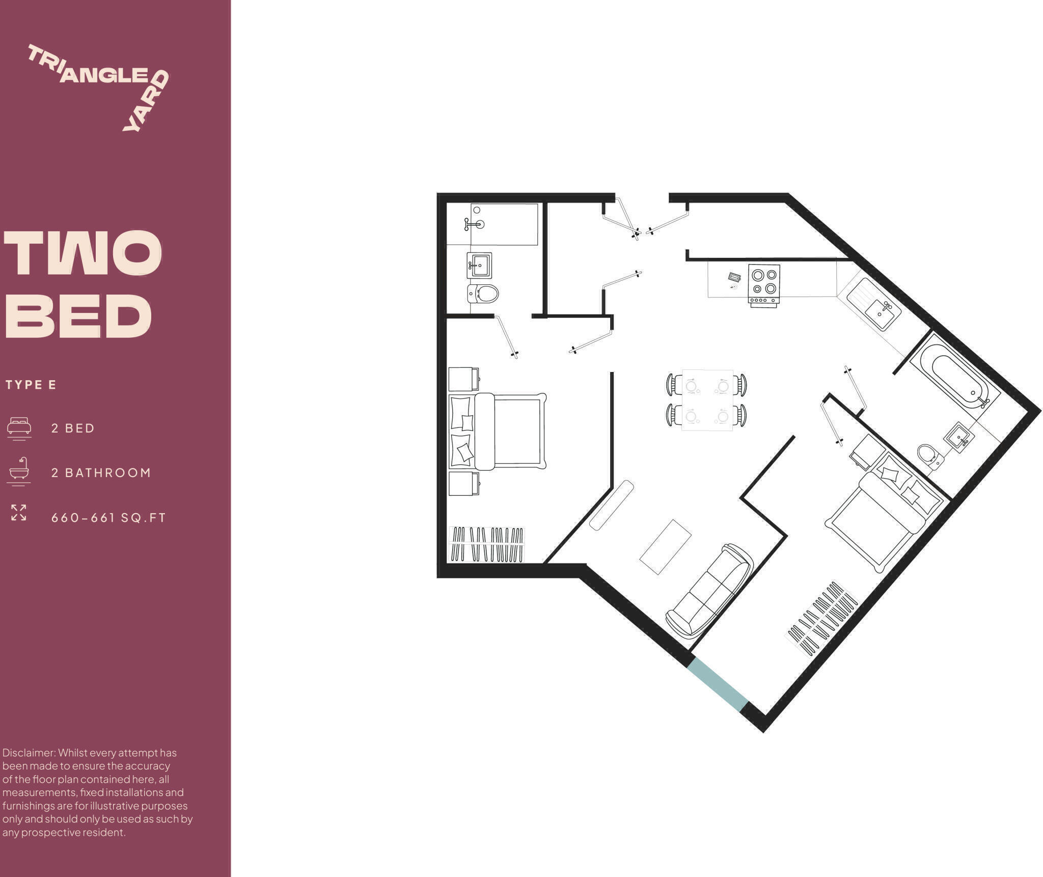 Flat 708, Triangle Yard, Skinner Street, Leeds floorplan