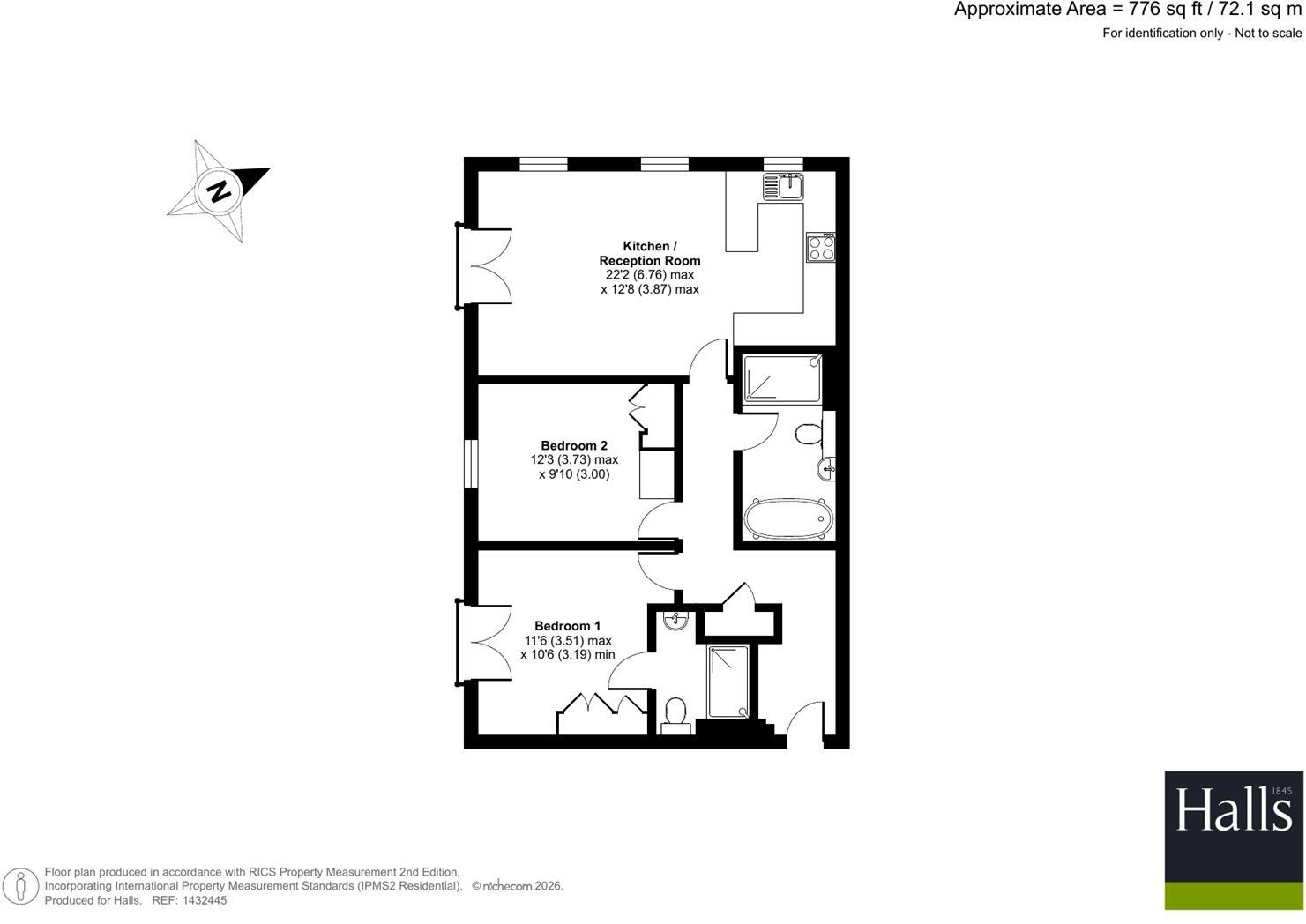 34 Albury Place, St. Michaels Street, Shrewsbury, SY1 2ET floorplan