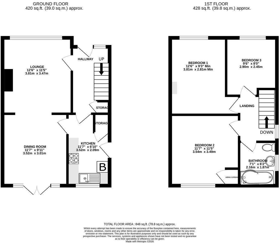 Childscroft Road, Rainham, Gillingham, ME8 floorplan