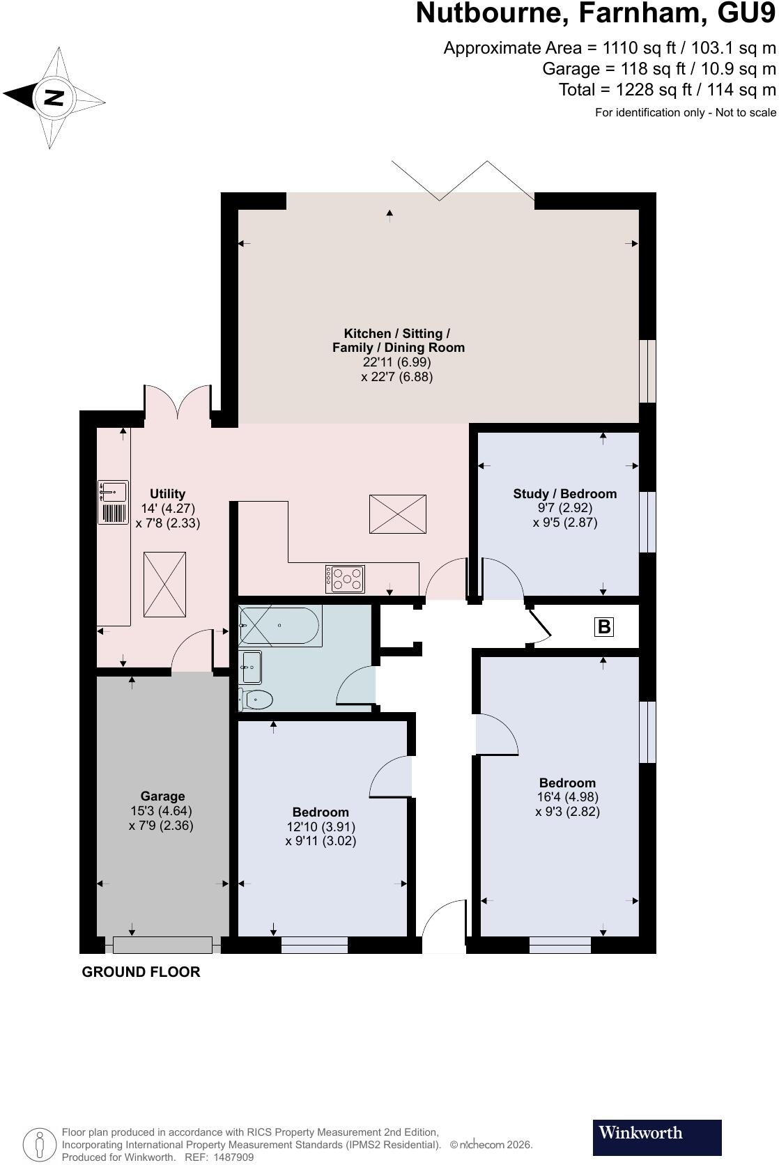Nutbourne, Farnham, Surrey, GU9 floorplan