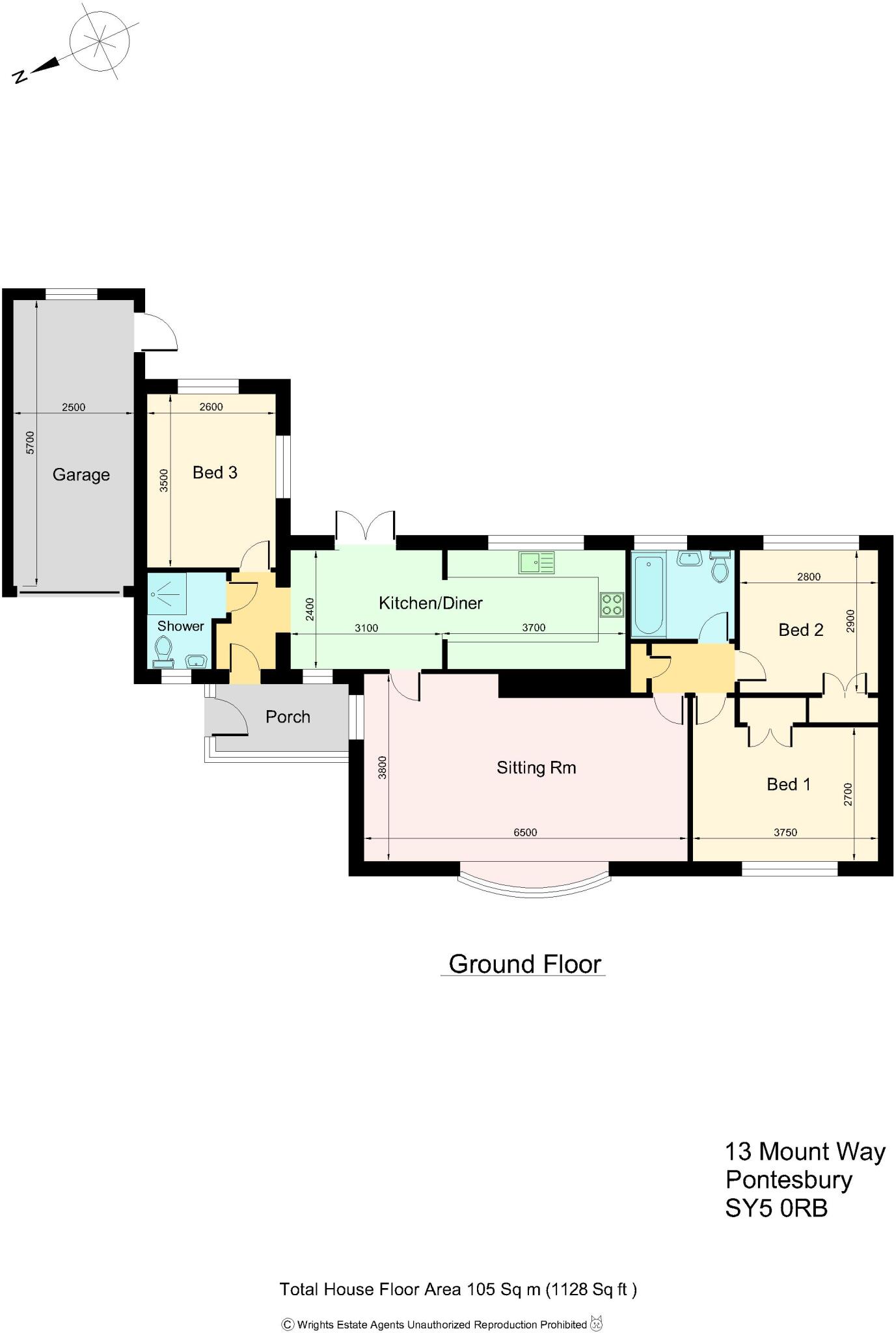 13, Mount Way, Pontesbury, Shrewsbury, Shropshire floorplan