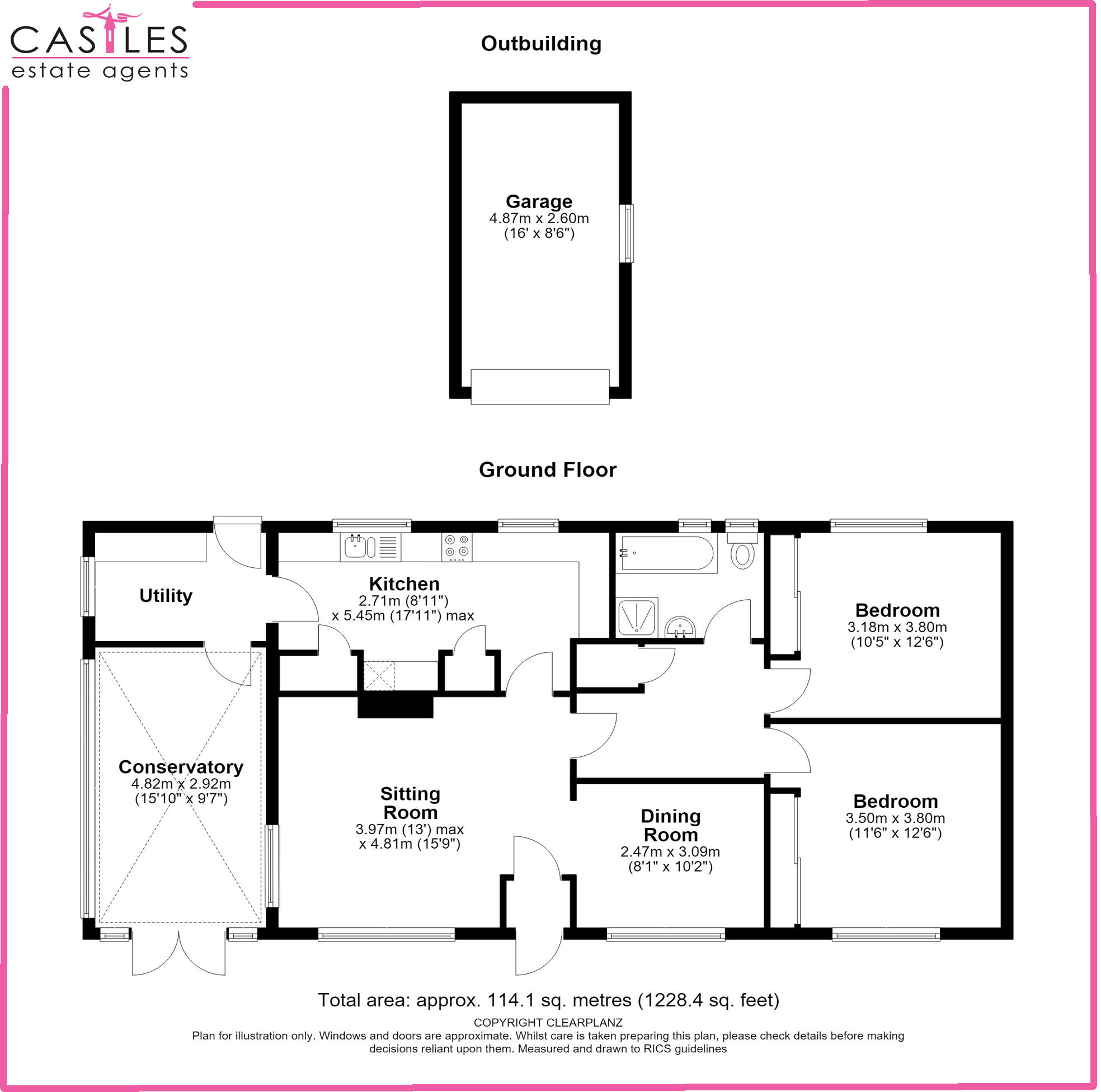 Kismet, Rooksbury Road, Andover, Hampshire floorplan