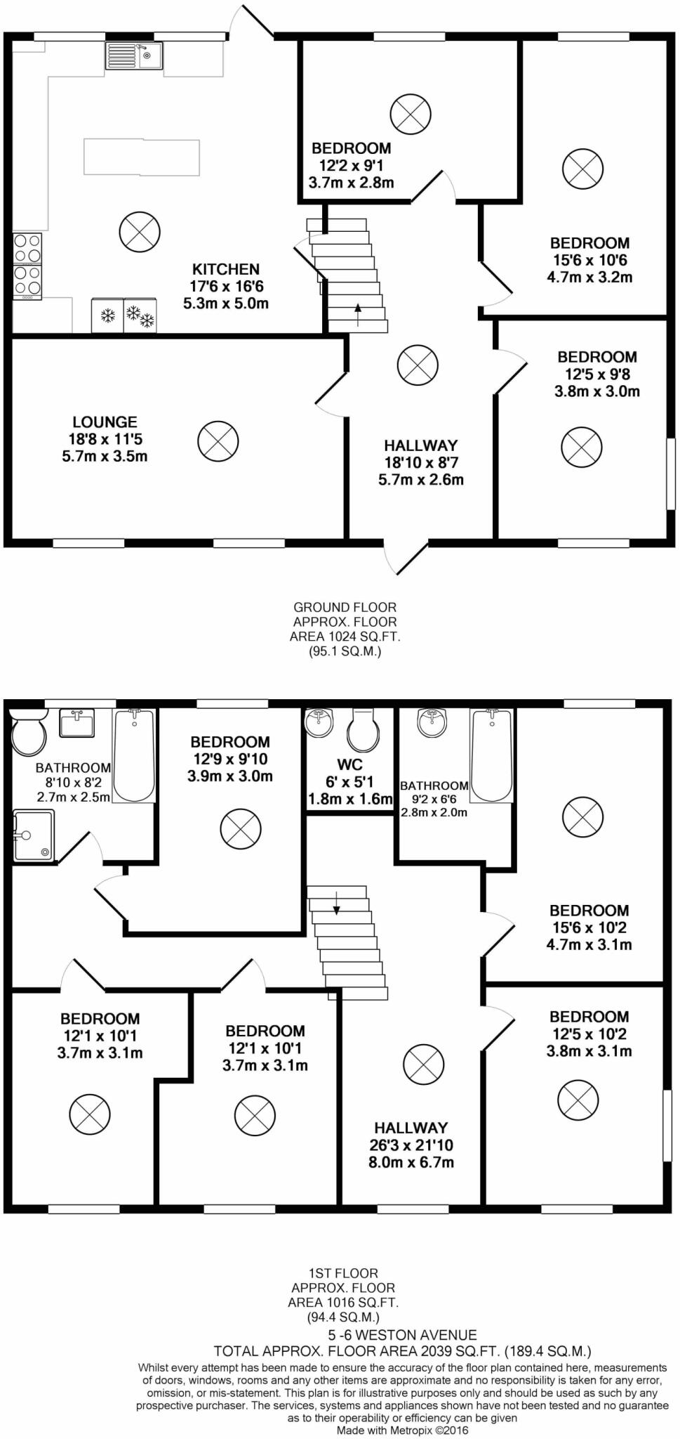 5 Weston Avenue, Arboretum, Nottingham, NG7 4BA floorplan