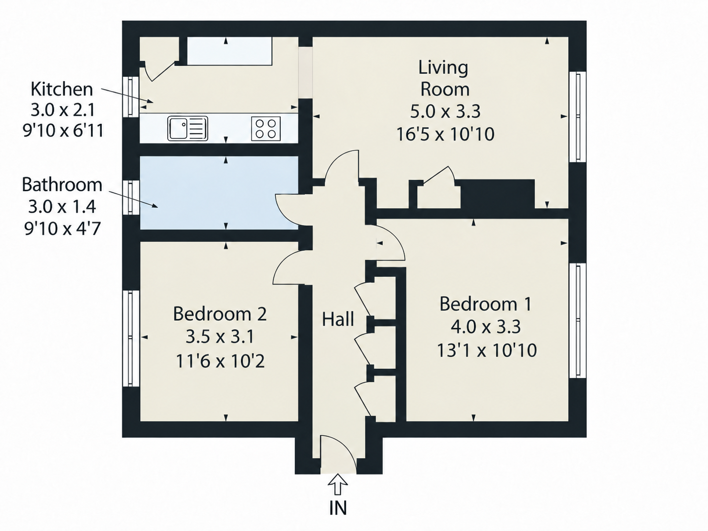 Flat 2, Oxgangs Farm Drive, Edinburgh, EH13 9QQ floorplan