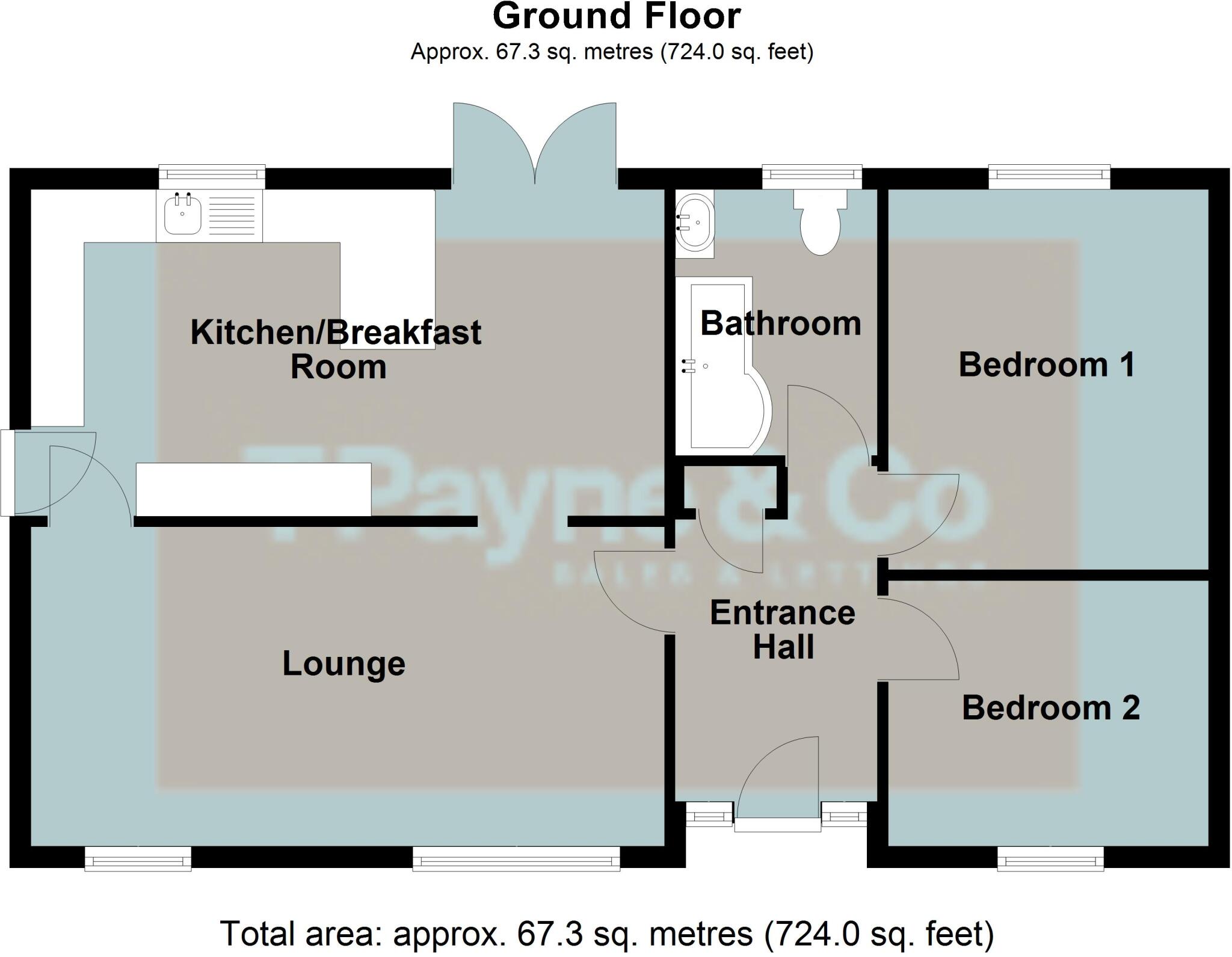 Churchill Close, Sutton, Ely, Cambs., CB6 2QF floorplan