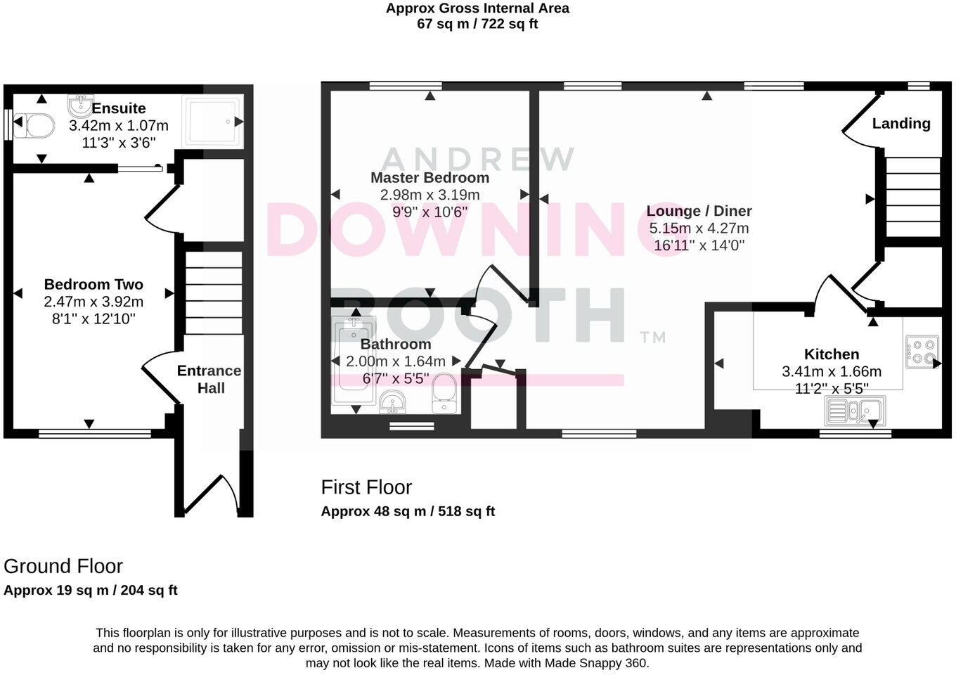 Colling Drive, Lichfield WS13 8FJ - Freehold Two Bed Detached Coach House floorplan