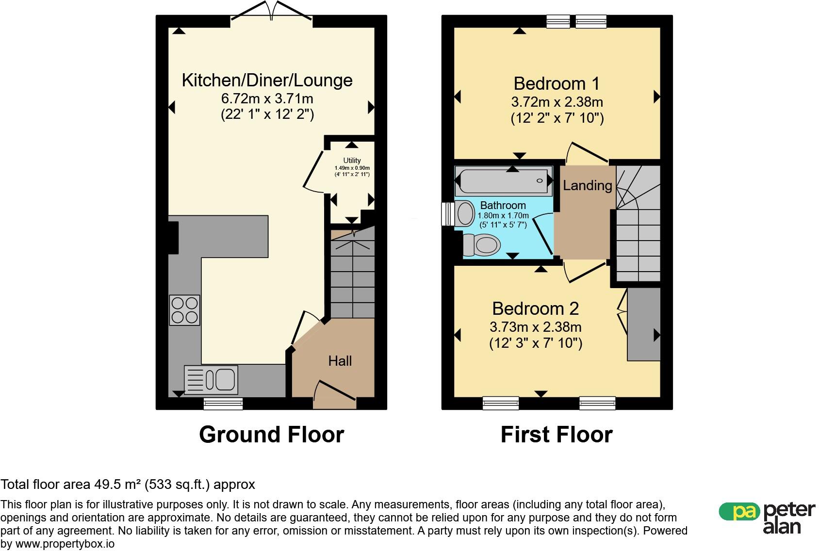 Rhodfa'r Doc Glanhau, Barry floorplan