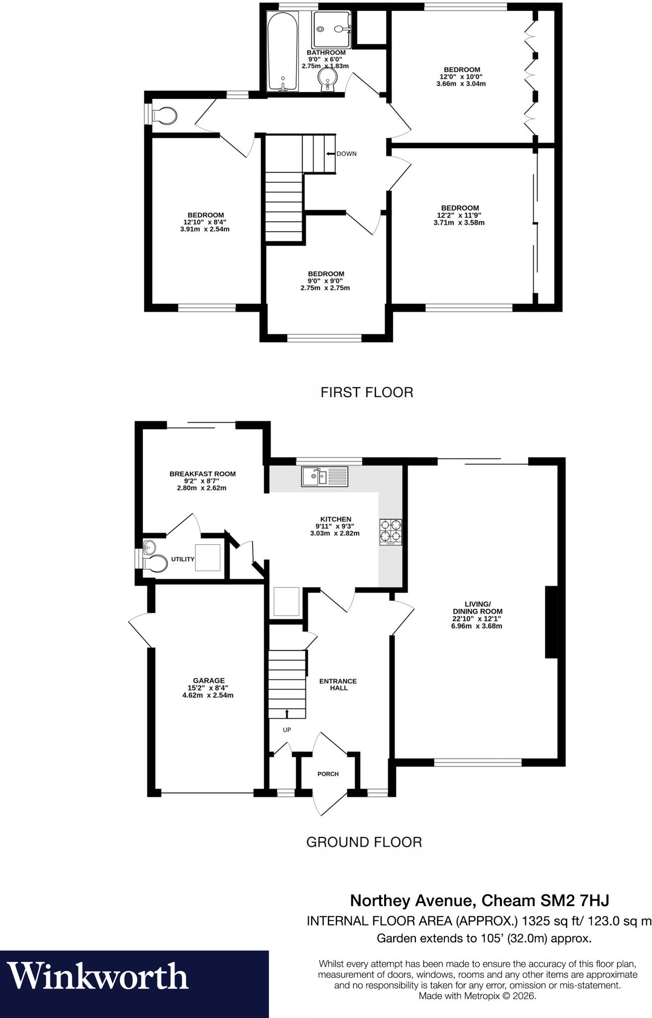 Northey Avenue, Cheam, Sutton, Surrey, SM2 floorplan