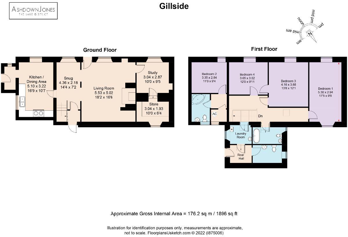 Gillside, Grasmere, Ambleside, LA22 9RU floorplan