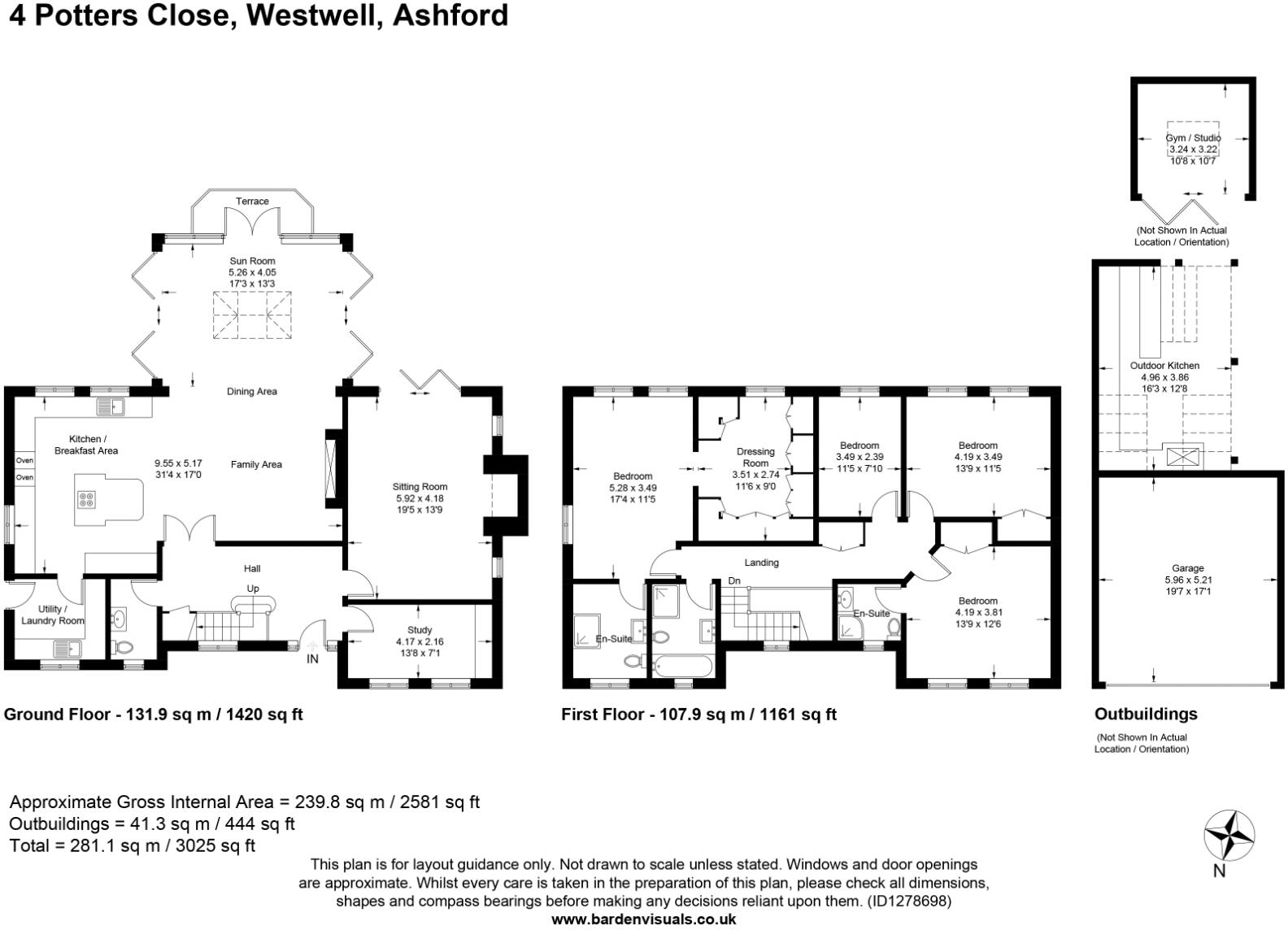 Potters Close, Ashford, Kent, TN25 floorplan
