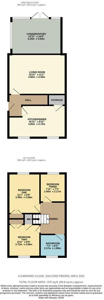 Garrard Close, Salford Priors, Evesham floorplan
