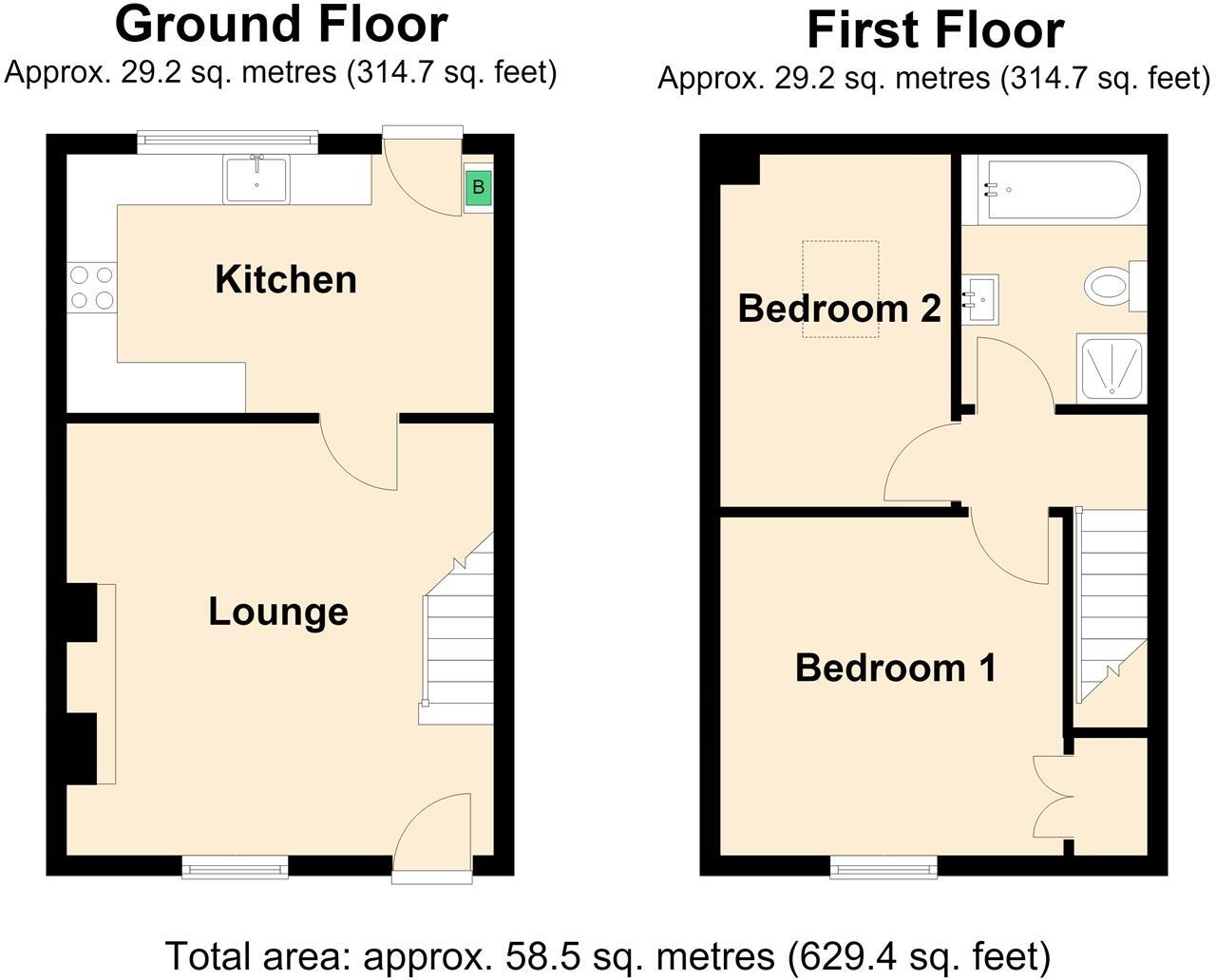 Sea View Terrace, Conwy floorplan