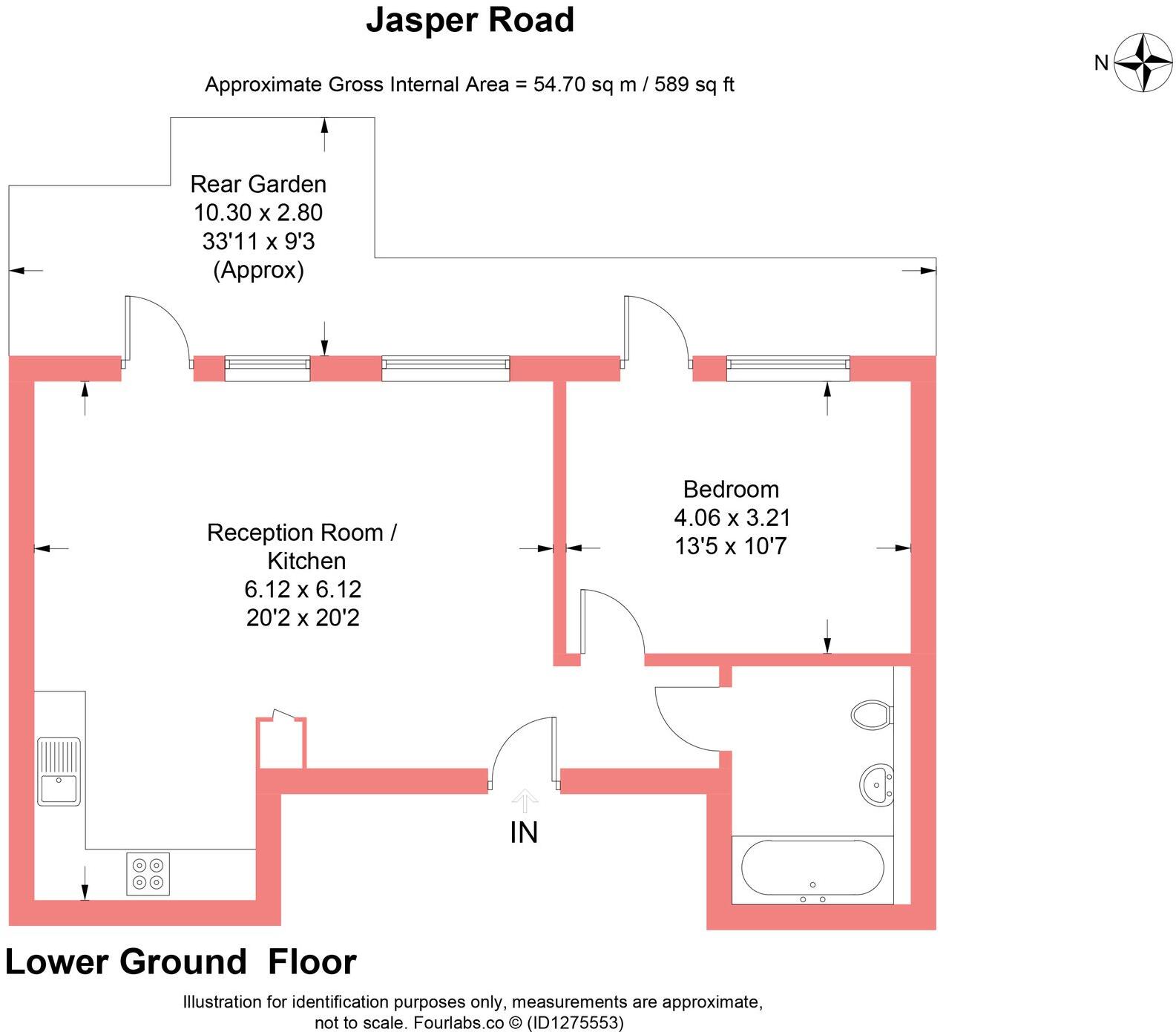 Jasper Road, Ranger Mansions, SE19 floorplan