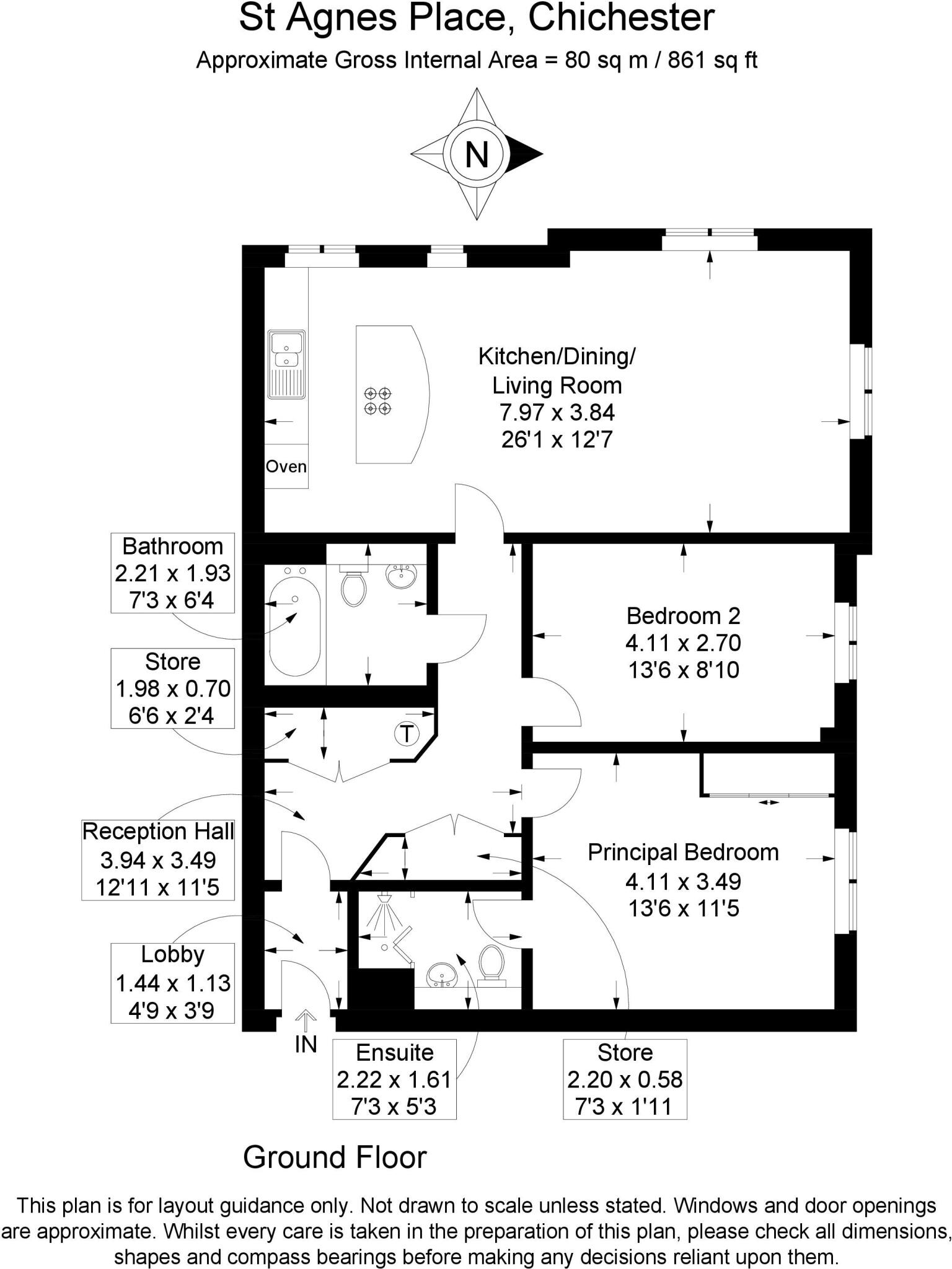 St. Agnes Place, Chichester, West Sussex, PO19 floorplan