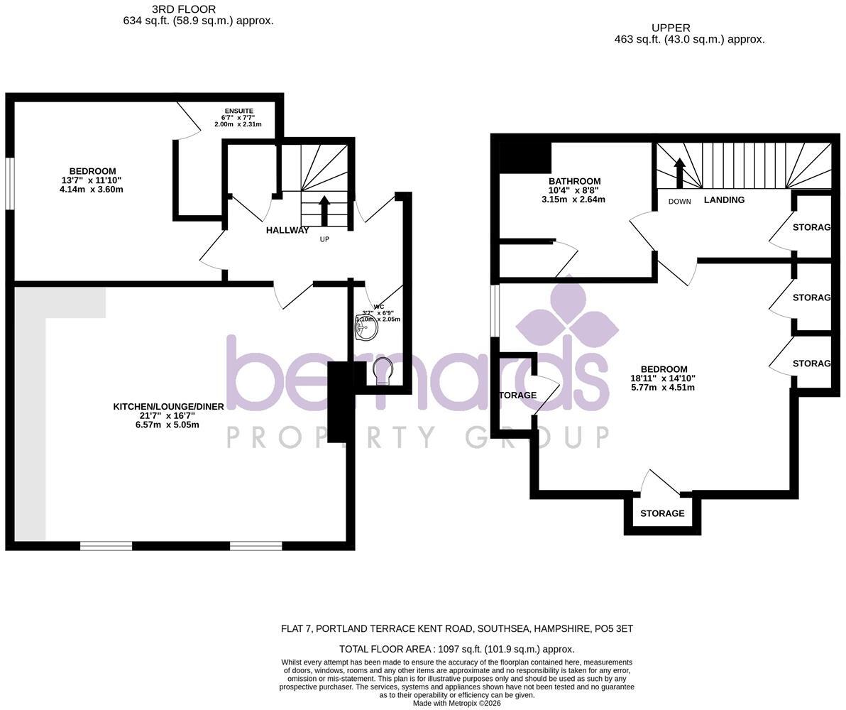 Portland Terrace, Kent Road, Southsea floorplan