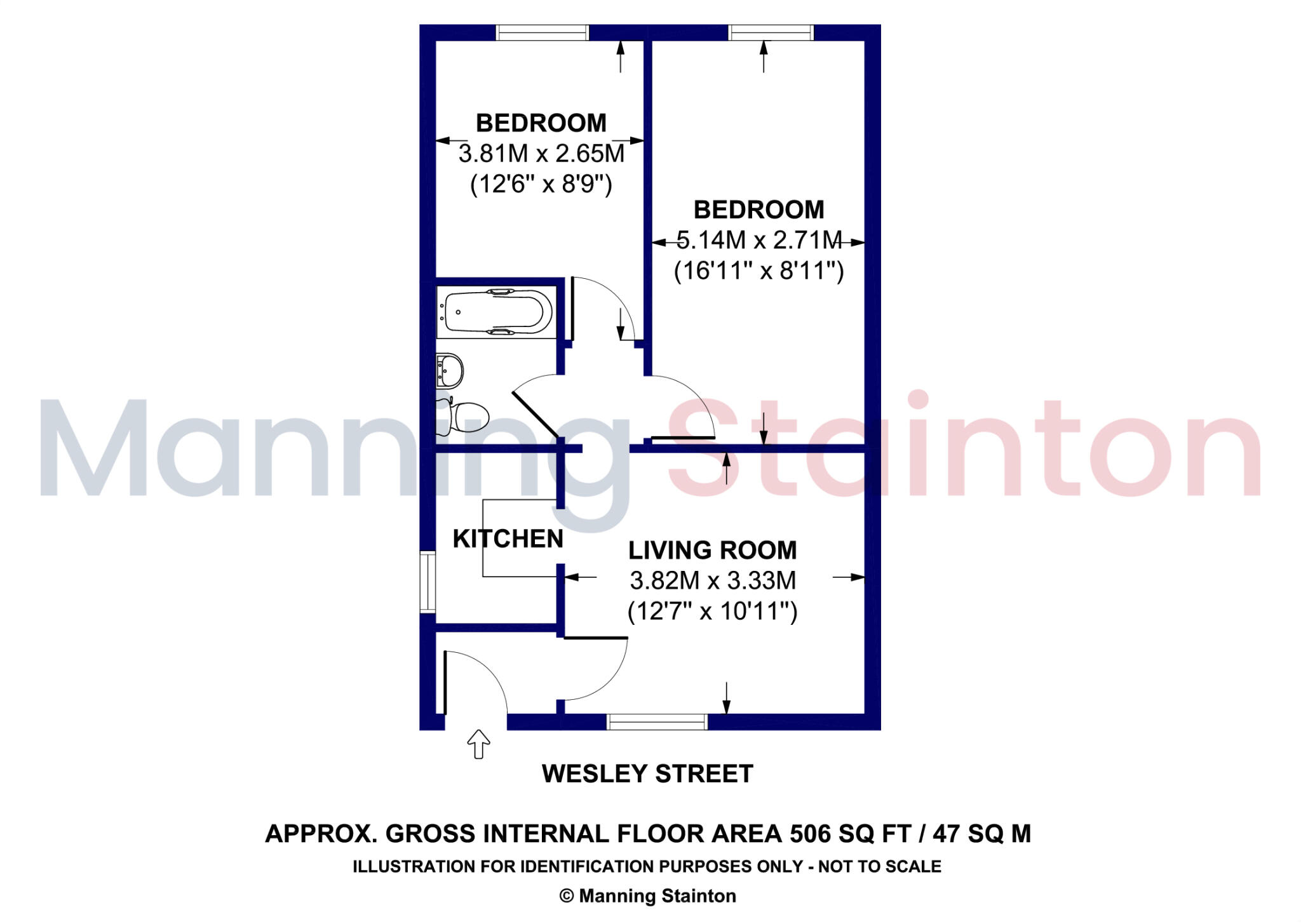 Flat 41, Wesley Street, Leeds, West Yorkshire floorplan