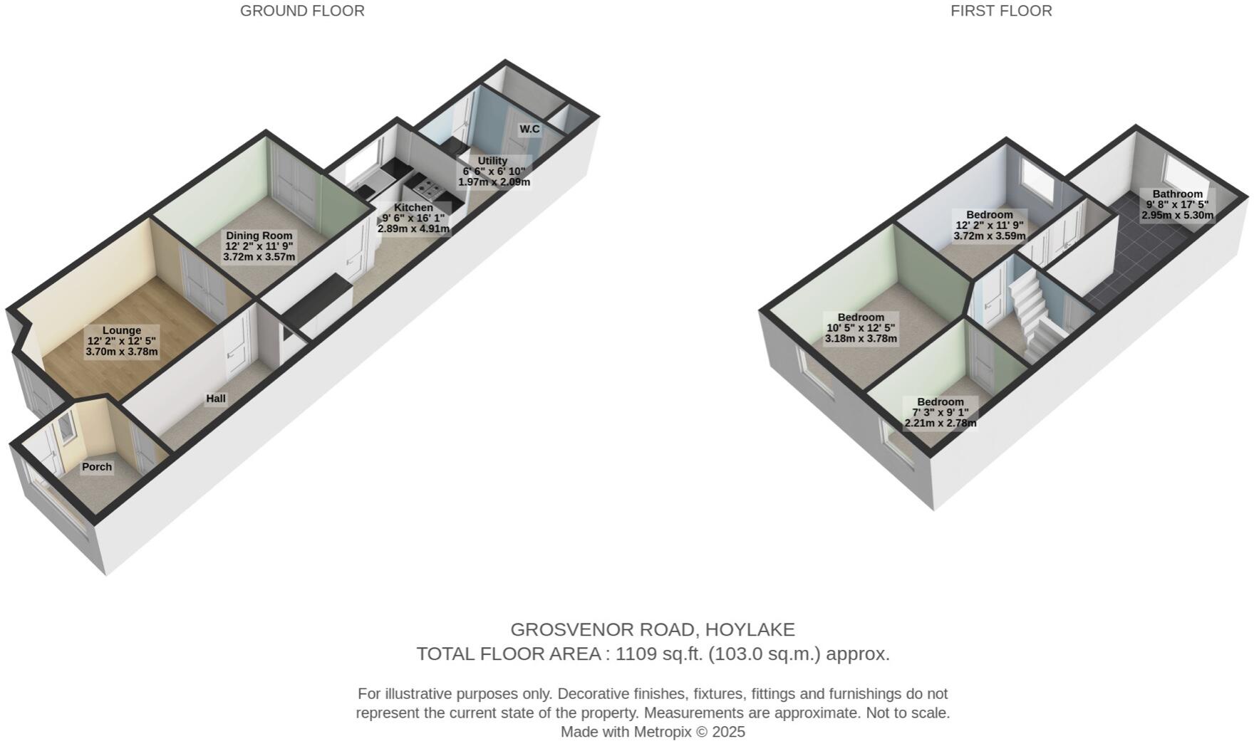 Grosvenor Road, CH47 floorplan
