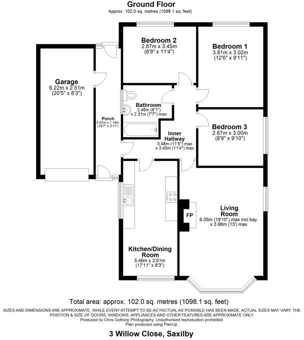Willow Close, Saxilby, Lincoln, Lincolnshire, LN1 2QL floorplan