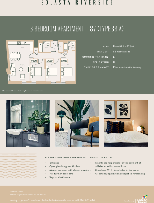 Solasta Riverside, Clyde Place, Glasgow, G5 floorplan