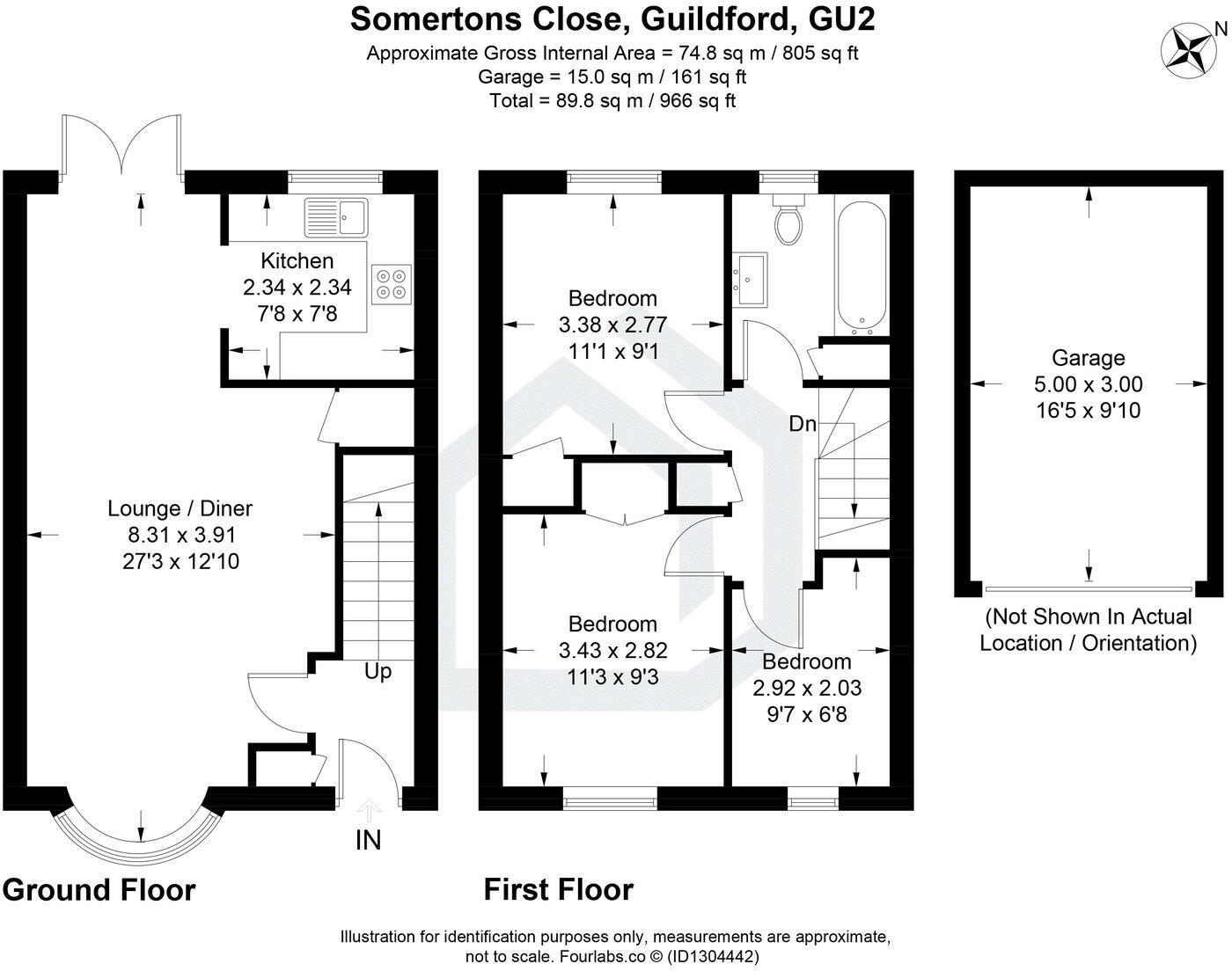 Somertons Close, Guildford, GU2 floorplan