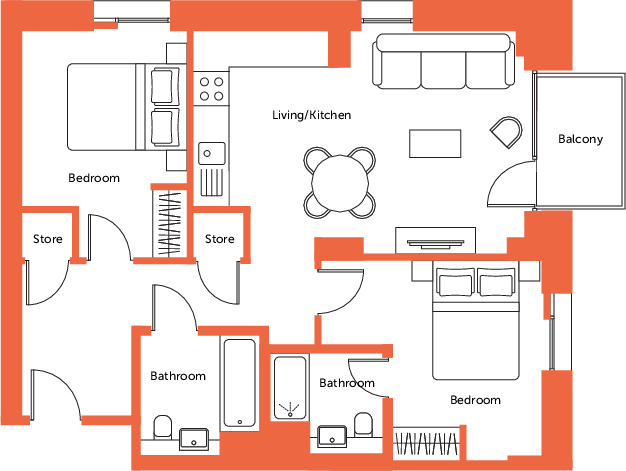 1302 Haft Works, Soho Yard, Sheffield floorplan