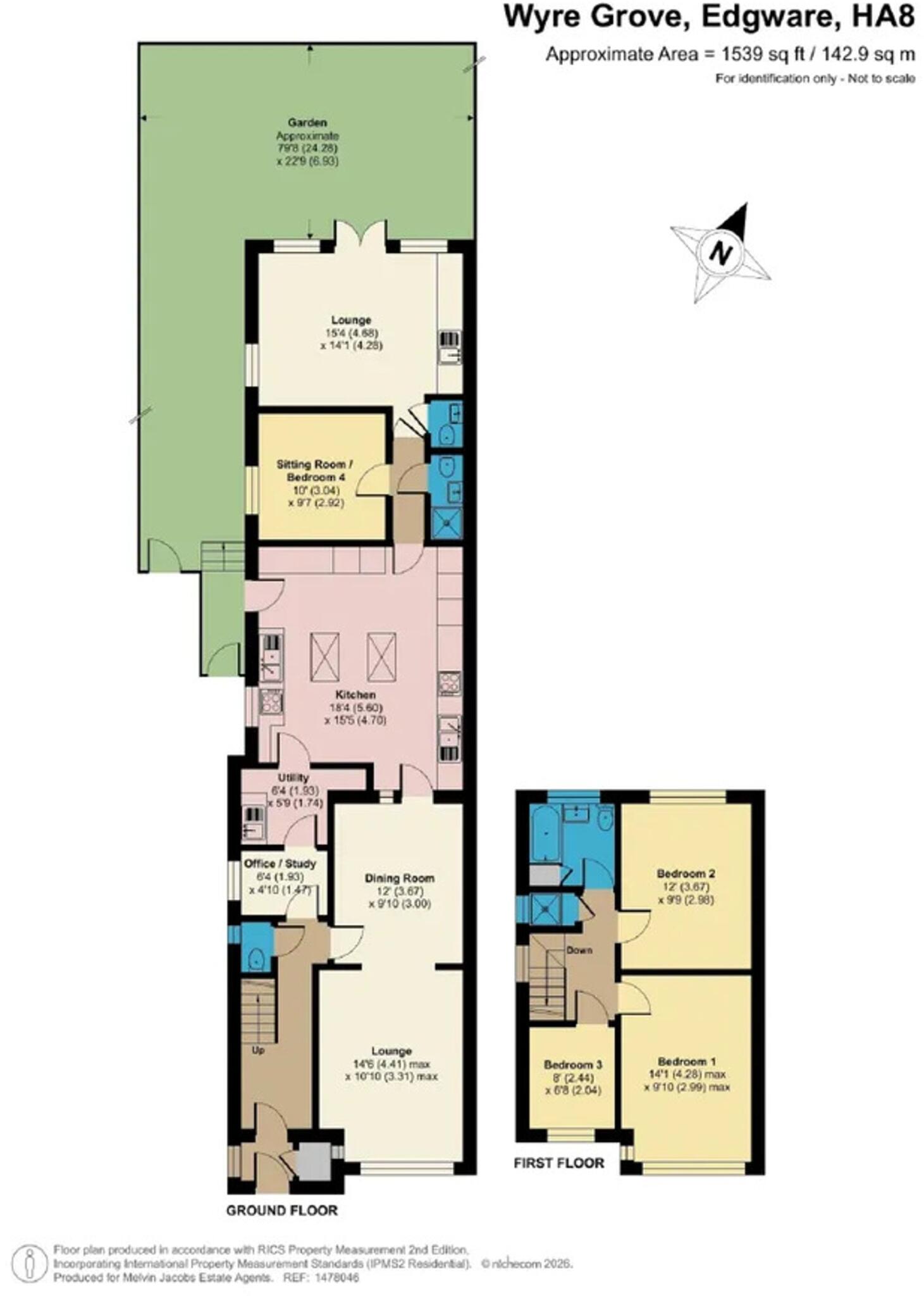 Wyre Grove, Edgware, HA8 floorplan